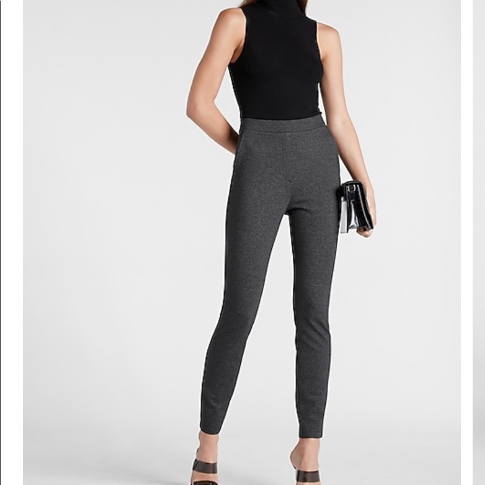 Express high waisted ponte tweed legging pants